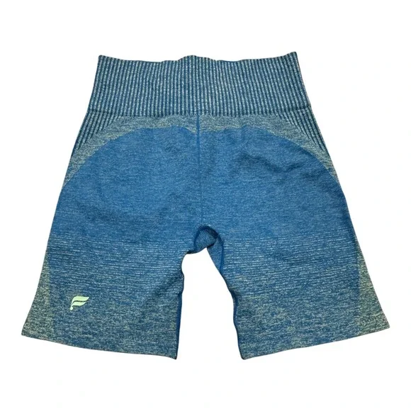 Fabletics High Waisted Seamless Shorts Women's Size M Workout‎ Activewear Blue - Picture 5 of 10